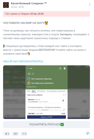 Разоблачение проекта Баскетбольный Синдикат