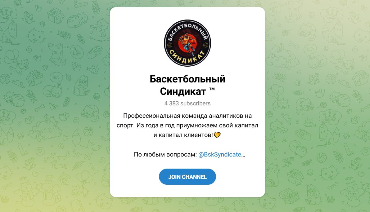 Телеграм-канал Баскетбольный Синдикат