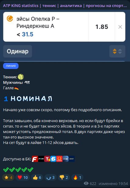 Обзор ТГ-канала ATP KiNG