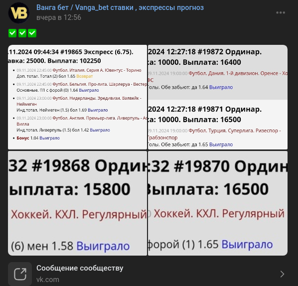 Статистика на Vanga Bet