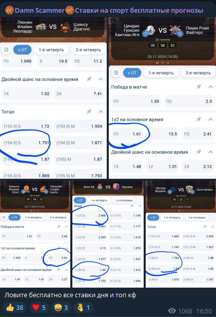 Спортивные сигналы на Damn Scammer