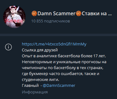 Телеграм канал Damn Scammer