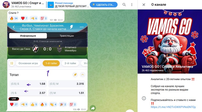 Телеграм канал Vamos Go