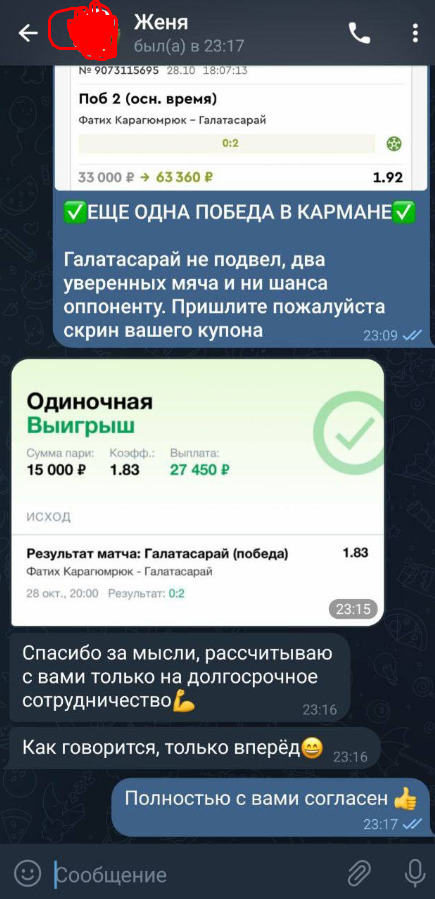 Тренерский штаб Отзыв из Телеграмм