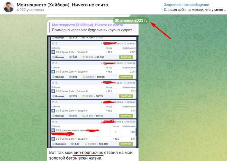 Монтекристо Телеграмм-канал