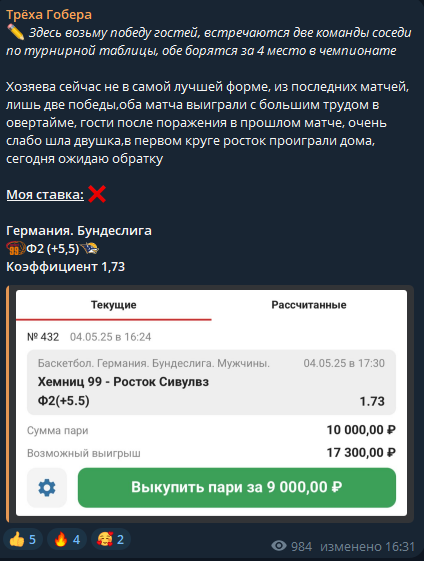 Обзор ТГ-канала Треха Гобера