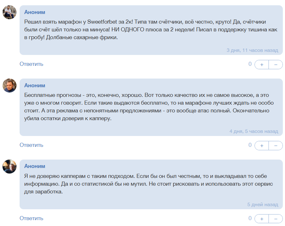 SweetForBet отзывы