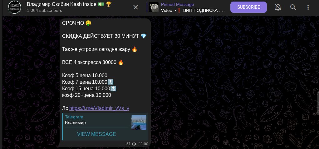 Владимир Скибин Kash Inside - ставки на спорт